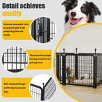 ZUN Dog Playpen 8 Panels 24" Height Heavy Duty Dog Fence Puppy Pen for Large Medium Small Dogs Indoor 31752527