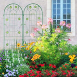 2 Pack Metal Garden Trellis 71" x 19.7" Rustproof Trellis for Climbing Plants Outdoor Flower Support W1586104736