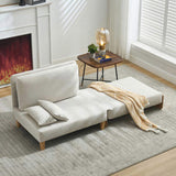 Foldable sofa bed recliner, 3-in-1 convertible sleeper, mid-century modern decor, suitable for small W395P290556