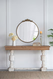30" x 32" Round Gold Mirror, Wall Mounted Mirror with Metal Frame for Bathroom Living Room W2078124100