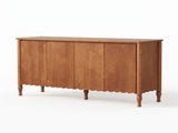 59" Rustic Sideboard Buffet Cabinet Credenza with 4 Doors & 2 Shelves,Farmhouse Wood Accent Storage W2263P531251