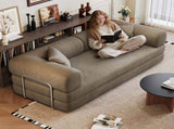 78.8" Compression Sofa,Convertible Floor Sofa Bed-with Pillow Back Support Armrest,Comfy Futon Couch W2824P373431