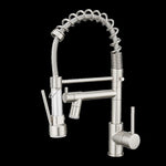 ZUN Commercial LED Kitchen Faucet with Pull Down Sprayer, Single Handle Single Lever Kitchen Sink Faucet W1932P172268