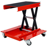 1100lb Motorcycle lift with dolly Jack,Scissor Lift Jack Wide Deck,Front Rear Center Tire Wheel W46540328