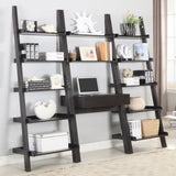 ZUN Cappuccino Ladder 5-Shelf Bookcase B062P153772