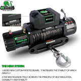 ZUN STEGODON New 13000 LBS Electric Winch T3,12V Synthetic Rope with Wireless Handheld Remotes and Wired W121842979