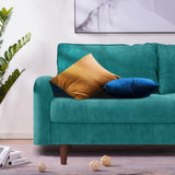 56.3" Velvet Round Arm Apartment Loveseat 77511945