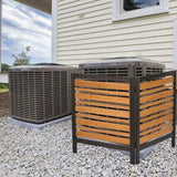 2-Panel Outdoor Air Conditioner Fence Screen, Outsideood Privacy Fence, Backyard Garden Patio 38" W2640P290610