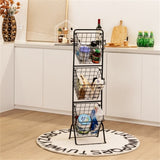 3-Tier Fruit Basket Stand - Removable Wire Bowls, Convertible to 1/2 Tier, Steel Frame with Non-Slip 35184437
