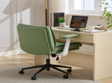 Cross Legged with Flip-Up Armrests Leather, Cross Legged Office on Wheels, Comfy Swivel 93199190