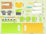 28PCS Knife Set - Kids Knifes for Real Cooking, Montessori Kids Kitchen Knife Set with Cutting Board 63903523