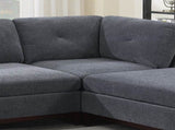 Modular Living Room Furniture Corner Wedge Ash Chenille Fabric 1pc Cushion Wedge Sofa Couch. B011104328