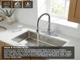 Kitchen Faucet with Pull Down Sprayer Industrial 1 Handle 1 Hole Or 3 Hole Faucet for Farmhouse 66461003