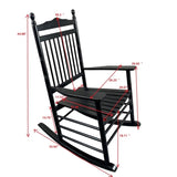 BALCONY PORCH ADULT ROCKING CHAIR - BLACK W49540380