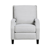 Push Back Reclining Chair Transitional Style Gray Chenille Upholstery 1pc Cushion Seat Modern Living B011P264613