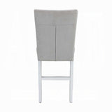 Grey and White Upholstered Counter Height Stools B062P181308
