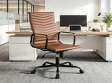 Ergonomic PU Leather High Back Office, 4" Height Adjustable & 90&deg-110&deg Rocking Executive Desk 71881840