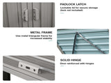 Garbage Bin Shed Stores 2 Trash Cans Metal Outdoor Bin Shed for Garbage Storage,Stainless Galvanized 36500696