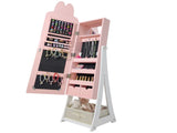 Pink rabbit-themed MDF cabinet with spray paint finish, 1 door and 1 drawer, children's jewelry and 66774399