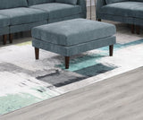 Beautiful Mineral Color Ottoman Morgan Fabric 1pc Ottoman Soft Cushion Wood Legs Living Room B011P281450