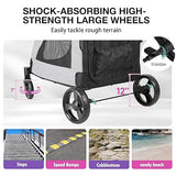 EchoSmile XL Extra Large Dog Stroller - Adjustable Handles,Lightweight Folding Pet T2602P306343