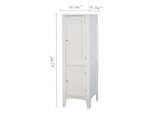 Tall Narrow Tower Cabinet with 2 Shutter Doors 5 Tier Shelves for Bathroom, Kitchen ,Living Room 25815711