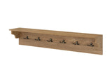 Wall Mount Coat Rack with Shelf - 31.5"x5.5"x8", 6 Hooks & 110LBS Capacity 23101539