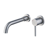 Wall Mount Faucet for Bathroom Sink or Bathtub, Single Handle 2 Holes Brass Rough-in Valve Included, T3177P269103