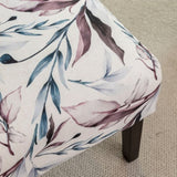 Capa Print Fabric Armless Contemporary Accent Chair, Purple Floral T2574P205964