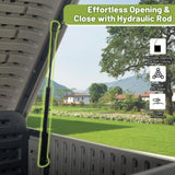 260 Gallon Plastic Deck Box, Large Patio Storage Box with Lock, Wheels & Waterproof Lid for Outdoor W1859P325841