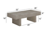 ZUN 1pc Contemporary Style Brown Gray Coffee Table Rectangular Table Top Wooden Living Room Furniture B011P245867