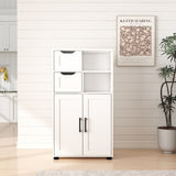 Farmhouse Storage Cabinet ,Versatile Double-Door Storage Cabinet with Adjustable Shelves - Perfect 68508936