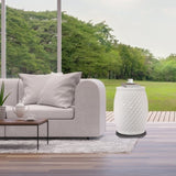 11" x 17.25" Ceramic Drum Stool - Indoor & Outdoor Use W1243P291784