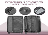 Curved Vertical Stripes 4-in-1 Trolley Case - Violet 83364795