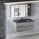 42" Floating Bathroom Vanity with Sink, Modern Wall-Mounted Bathroom Storage Vanity Cabinet with W1573P155847