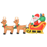 8 Feet Christmas Decoration Christmas Inflatable Santa Rides Sled 01324461