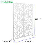 Metal Privacys W3.8Ft X H6Ft Outdoor and Indoor Divider with Free Standing Decorative Privacy W1586P282269