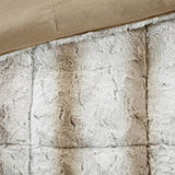 King 4PC Faux Fur Comforter Set B03597021