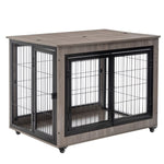 ZUN Dog Crate Furniture, Large Dog Kennel, 43"Wooden Pet Furniture with Pull-Out Tray, Home and Indoor W1212120269