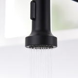 Commercial Black Kitchen with Pull Down Sprayer, Single Handle Single Lever Kitchen Sink W1932P171816