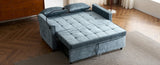 56.9" Loveseat Sofa Pull-out Sofa Bed Sleeper Sofa with a Reversible Backrest Cushion, Side Pockets, N719P208853R
