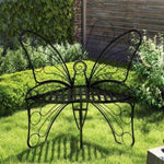 ZUN Modern Butterfly Cast Metal Garden Bench, Outdoor Bench Patio Seat, Park Bench Outdoor Seating for W2167P190141