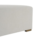 Simple White Long Ottoman, Practical Furniture for Living Room and Bedroom N769P296340W