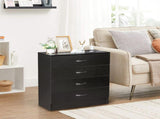 PB Wood Simple 4-Drawer Nightstand Dresser with USB Ports & Outlet Black 65945830