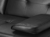 MEGA Futon Sofa Bed, Modern Faux Leather Convertible Folding Lounge Sofa for Living Room with 2 Cup W97543712