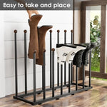 ZUN Boot Rack Organizer for 8 Pairs, Free Standing Boot Storage Metal Shoe Rack Fit for Tall Boots 37432276