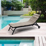 ZUN 2PCS Set Outdoor Lounge Chair Cushion Replacement Patio Funiture Seat Cushion Chaise Lounge W41983634