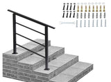 Handrails for Outdoor Steps, Wrought Iron Handrail Fits 1 or 3 Steps, 37944549