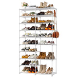 ZUN FCH double row 10 layers non-woven shoe rack iron pipe + PP pad + plastic 85.7*29.8*158cm white 49748415