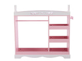 Pink MDF Particleboard Children's Wardrobe with 1 Mirror, 3 Shelves, and 1 Clothes Rod Rabbit Ear 01926988